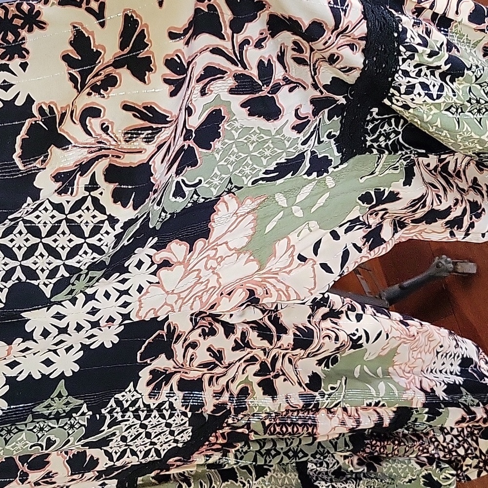 Boho Floral Strapless Jumpsuit M - Picture 5 of 7